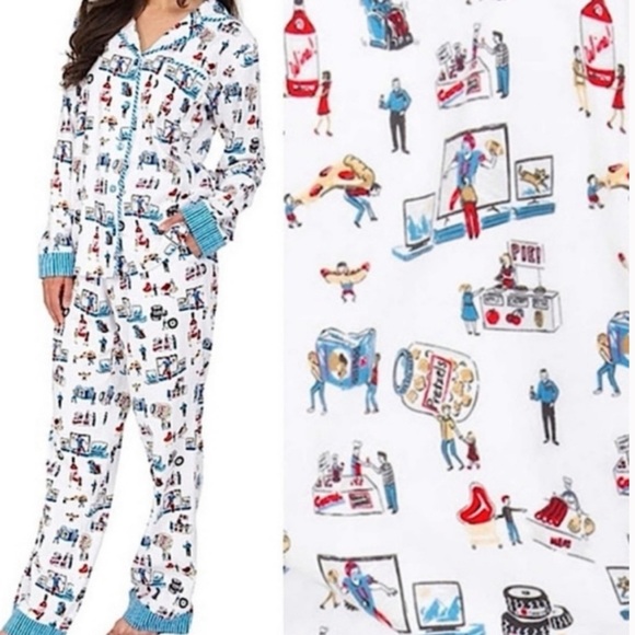Munki Munki Costco Themed Pajama SET Flannel Bamboo Cotton Blend Size XXL - Picture 2 of 7